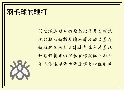羽毛球的鞭打